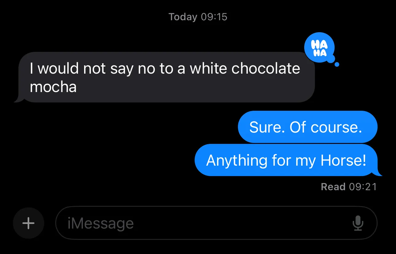 Kim&rsquo;s coffee order