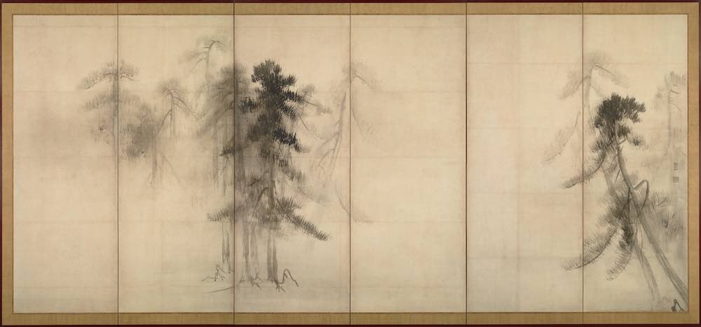 Japanese: Hasegawa Tōhaku (1539–1610), Pine Trees screen, Right panel of the Shōrin-zu byōbu