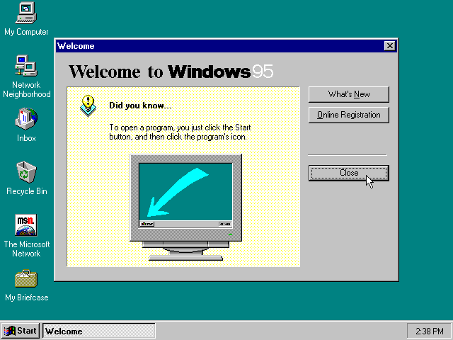 First run in Windows 95.