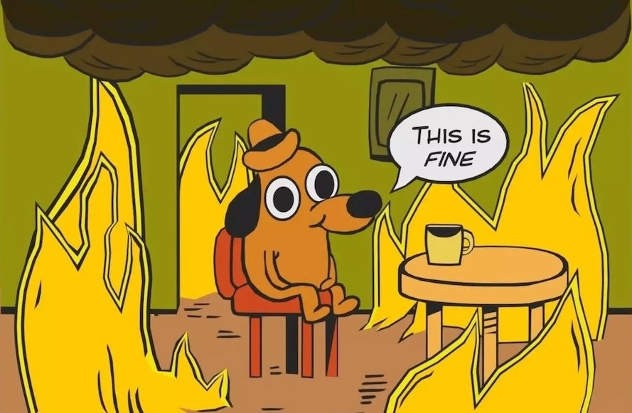 This is fine. “This is fine.”