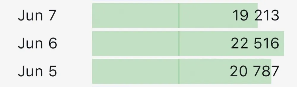 Step count while in NYC.