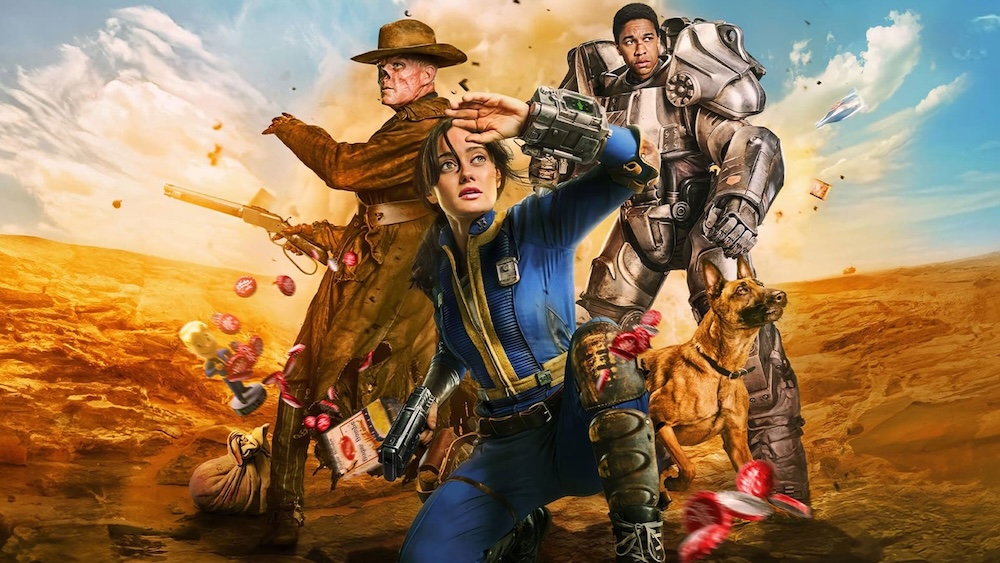 Ghoul, Lucy, Maximus, and Dogmeat, characters in Fallout.