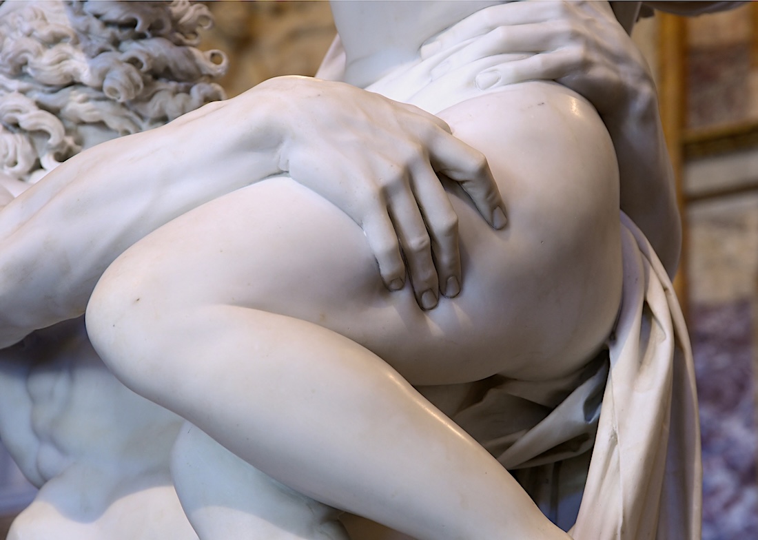 Detail of Proserpina’s thigh.